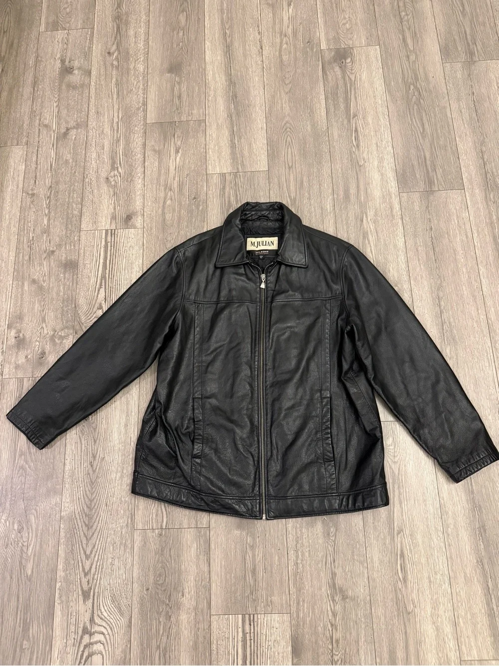 M. Julian Vintage Wilson’s Leather Full Zip Y2K Biker Men’s Size: XL Car Jacket
